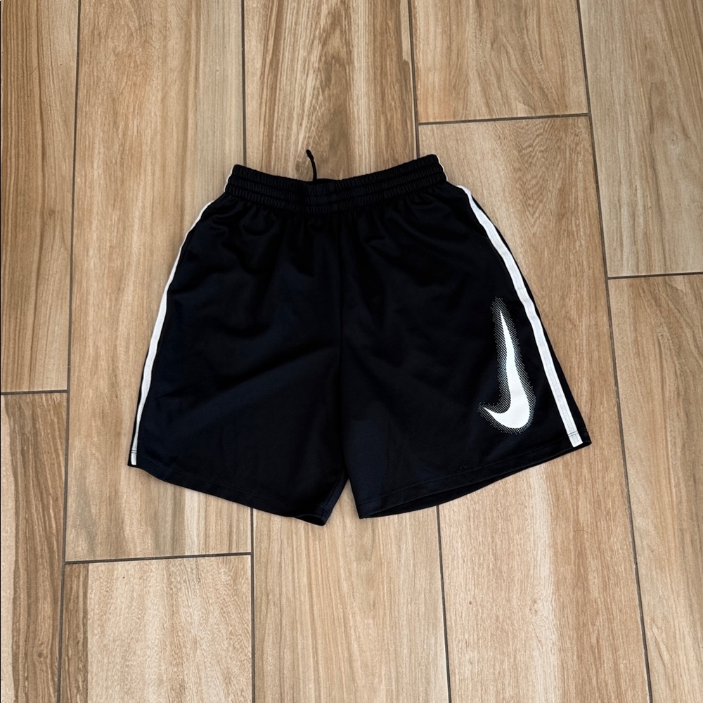 Nike Kids Black Shorts with White Accents